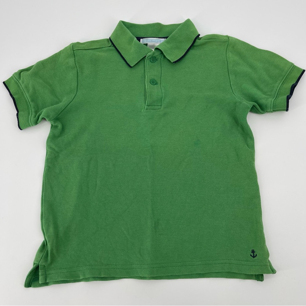 Janie and Jack Green Blue Trim Polo Shirt Boys Size 4